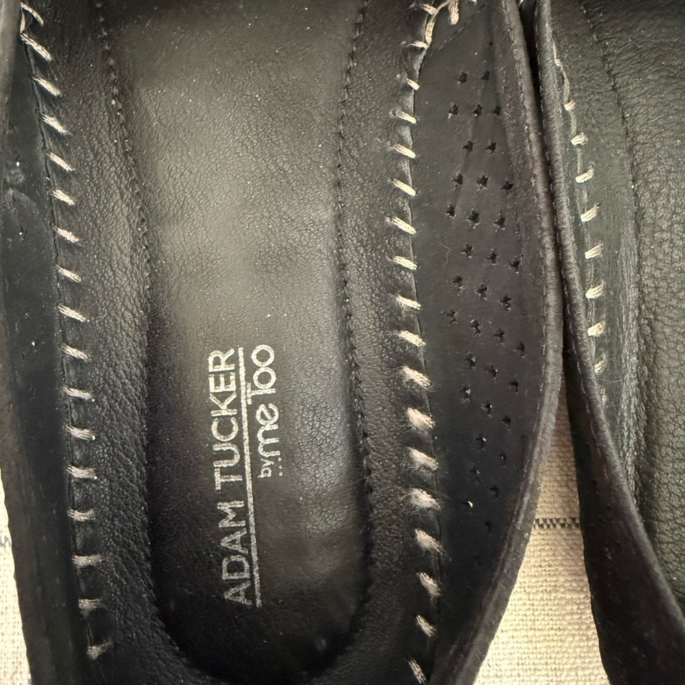 Adam Tucker Black Perforated Slip-Ons - Picture 7 of 7